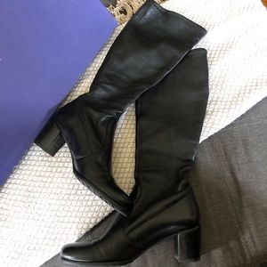 Stuart Weitzman black leather boots